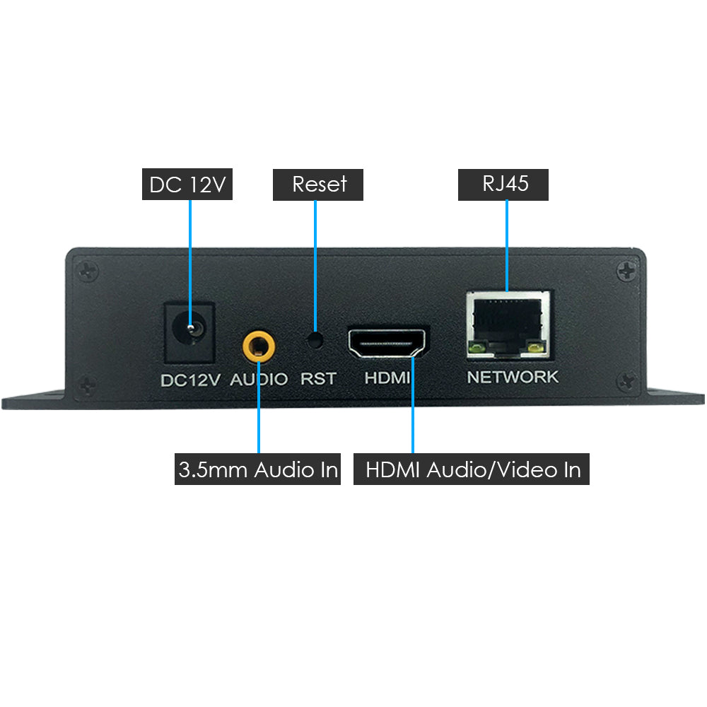 H.265 1080P PoE 50FPS HDMI Video Encoder W/RTMP RTSP SRT TS UDP HTTP ONVIF Hikvision Protool for IPTV Broadcasting to YouTube Facebook etc.