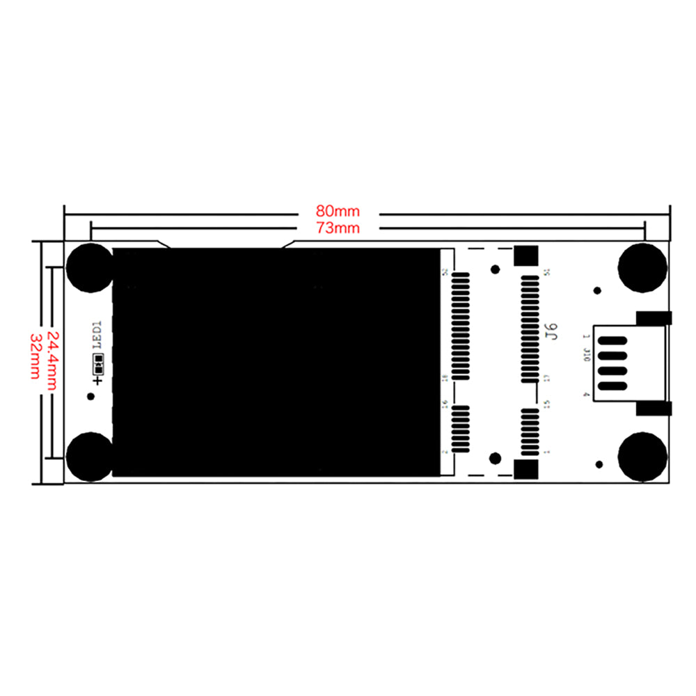4G LTE Industrial Mini PCIe to USB Adapter W/SIM Card Slot for WWAN/LTE 3G/4G Module Like Quectel EC25 Series