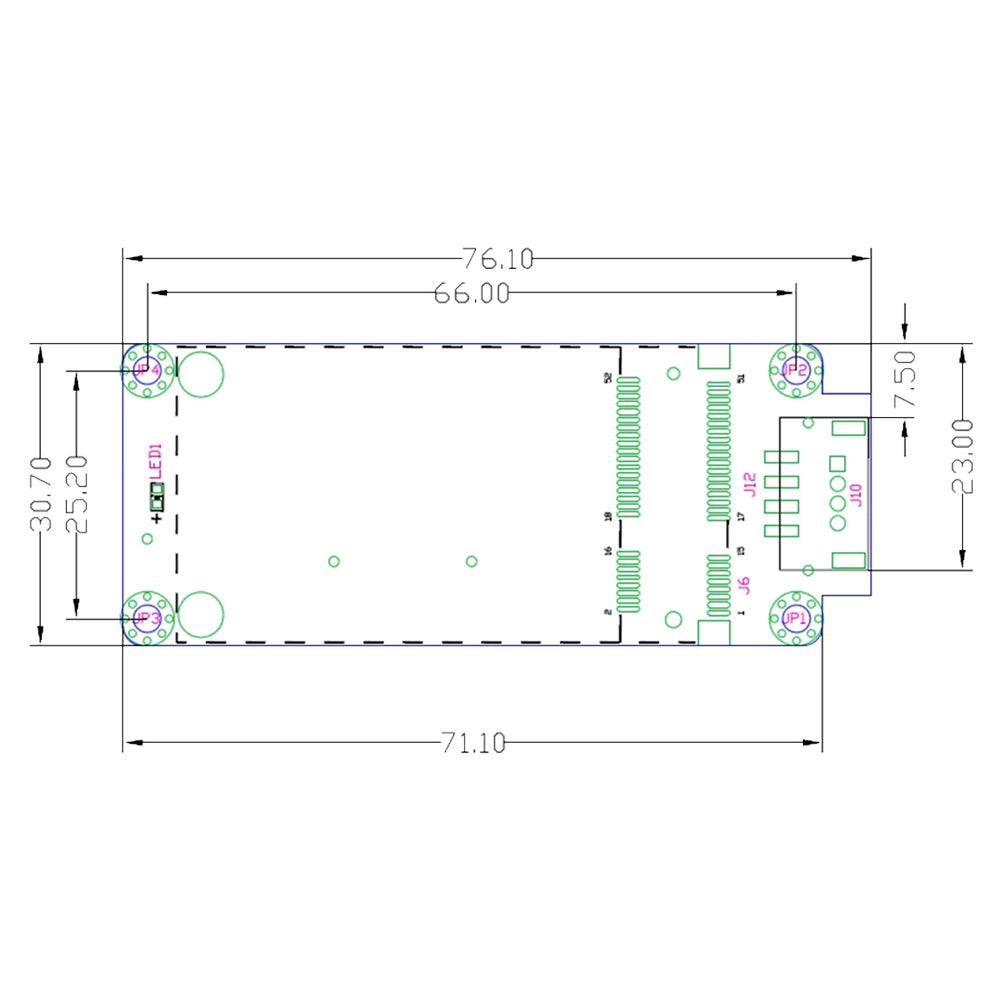 4G LTE Industrial Mini PCIe to USB (4PIN PH2.54) Adapter W/SIM Card Slot USB 2.0 4PIN PH2.54 Connector for WWAN/LTE 3G/4G Module