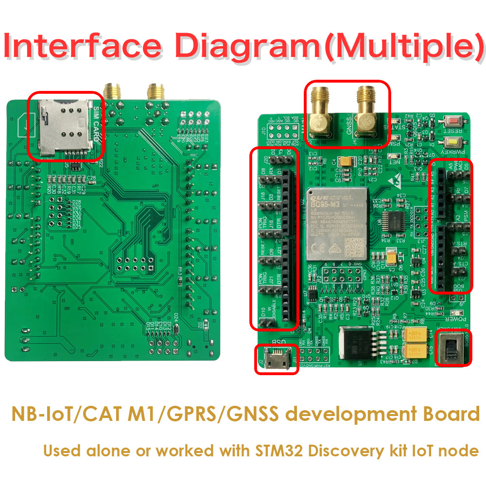 BG95 NB-IoT/CAT M1/GPRS/GNSS Development Board W/Arduino interface Works W/STM32 Discovery Kit IoT Node