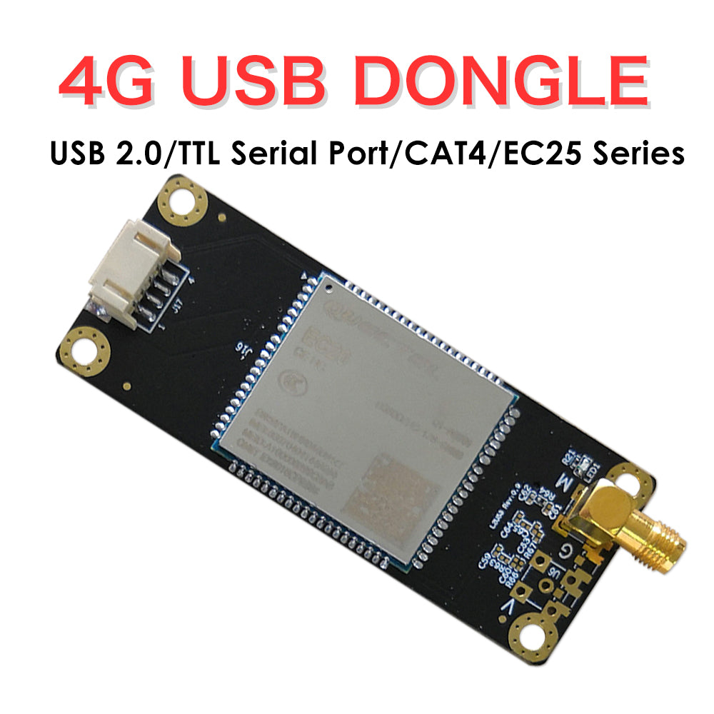 LTE 4G USB Dongle w/Quectel EC25 LCC SIM Card Slot GPS, IPEX or SMA, USB or 4PIN PH2.0