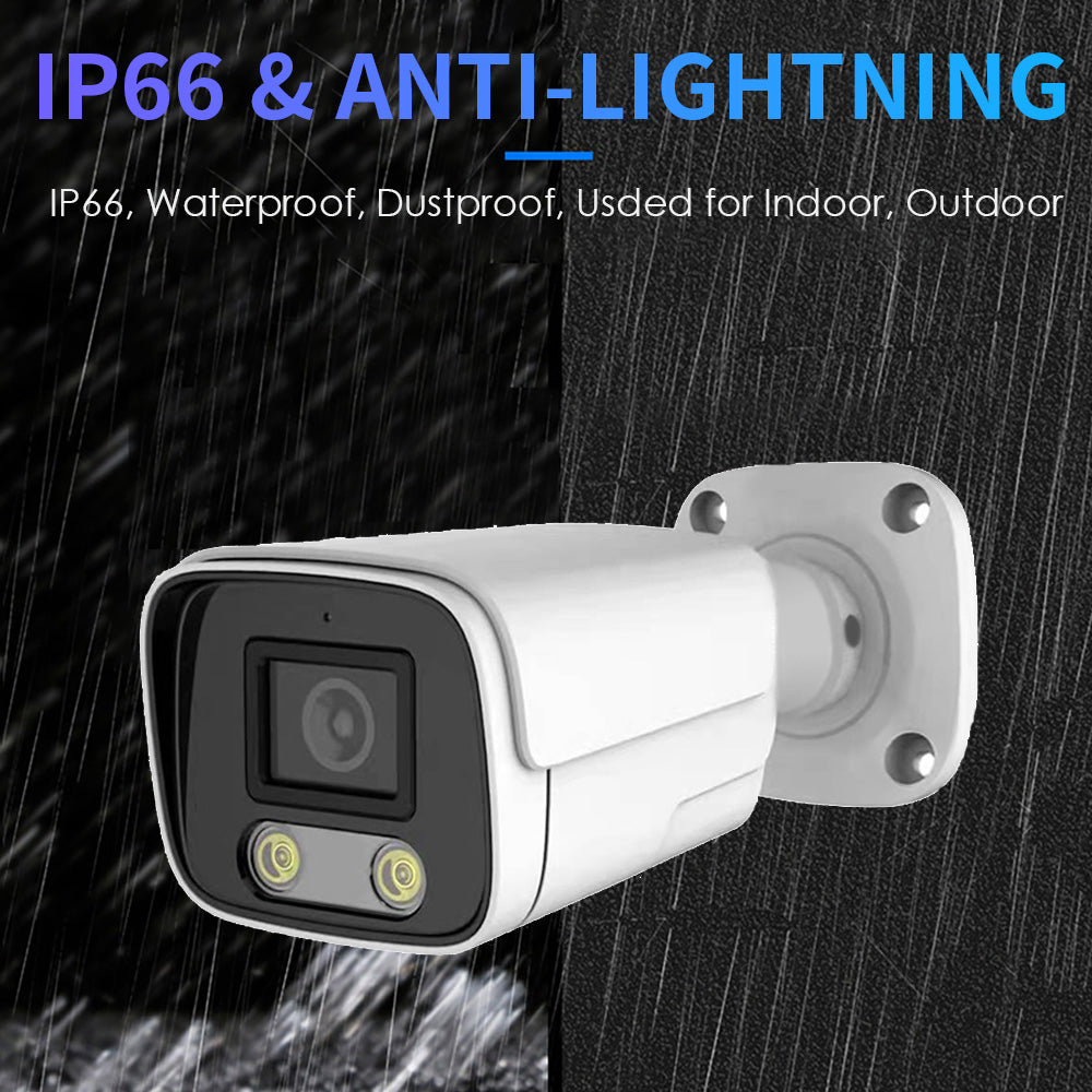 4K Smart IR or Dual Light PoE IP Camera w/Wide Angle 2.8mm Built-in Audio RTMP to YouTube/Facebook etc.