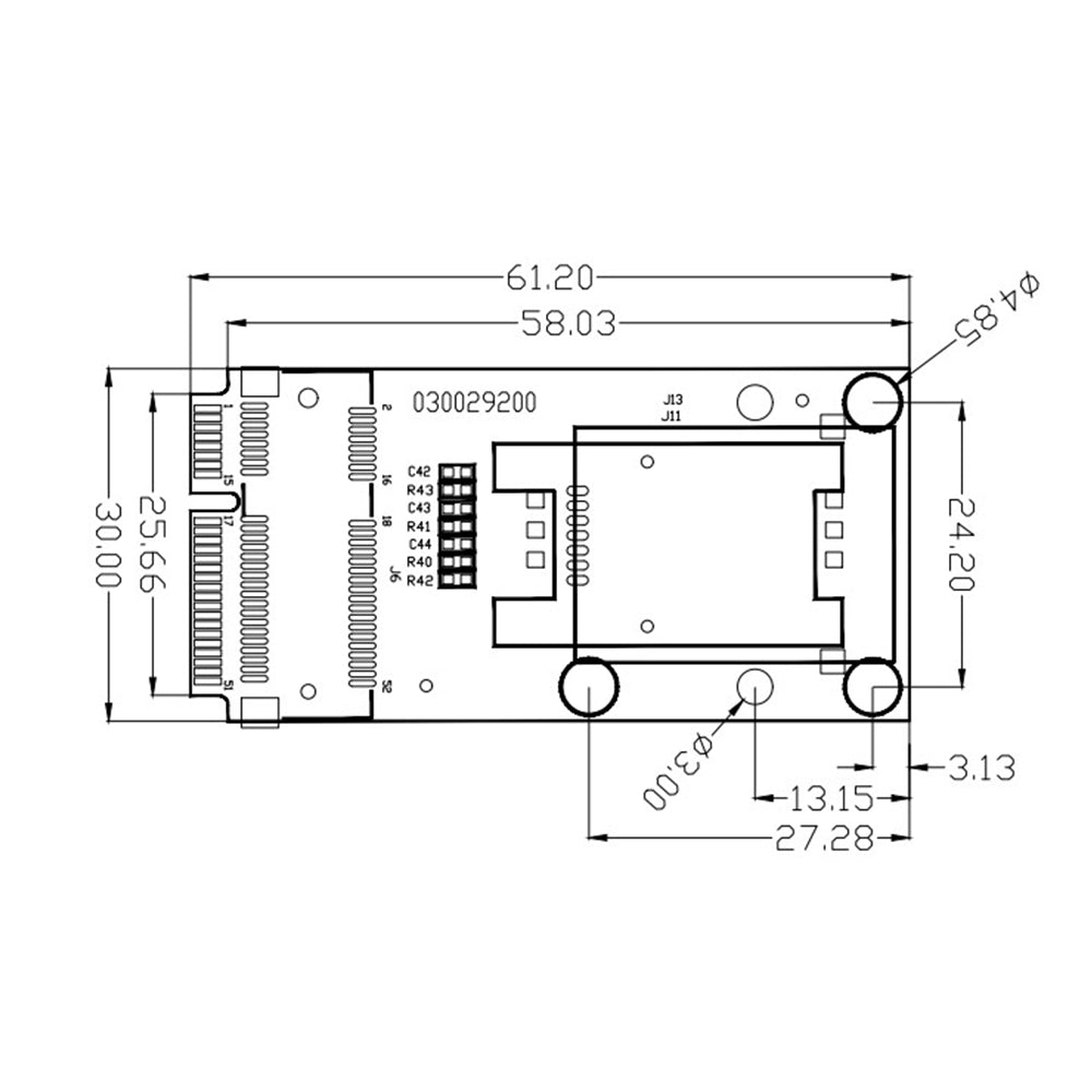 4G LTE Industrial Mini PCIe to Mini PCIe Adapter W/SIM Card Slot(Push-Push Type) for WWAN/LTE 3G/4G Module