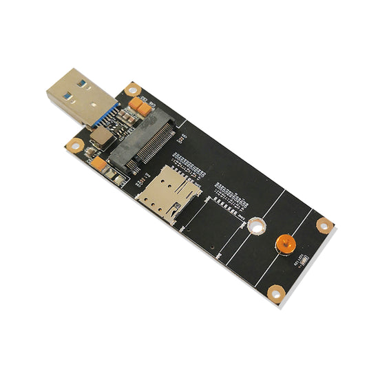5G LTE Industrial M.2(NGFF) to USB3.0 Adapter W/NANO SIM Card Slot For 5G LTE Module Like Quectel RM500Q etc. Applicable for M2M & IoT Applications Like Raspberry Pi Industrial Router etc.