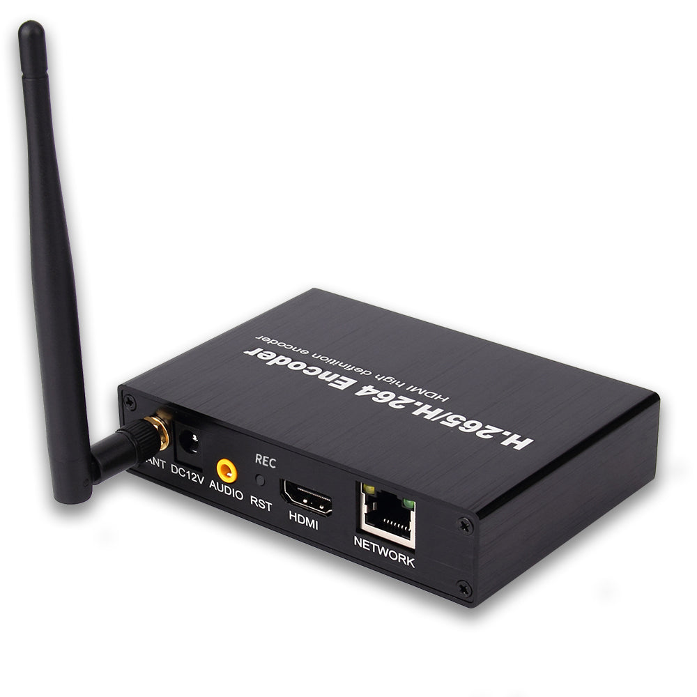 H.265 1080P WiFi 50FPS HDMI Video Encoder W/Storage RTMP RTSP SRT TS UDP HLS HTTP ONVIF Hikvision Protocol for IPTV Live Streaming to YouTube Facebook etc.