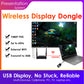 Wireless Display Dongle Supports AirPlay, Miracast, Compatible with Windows, MAC OS, iOS, Android, Primarily Suitable for Conference etc.